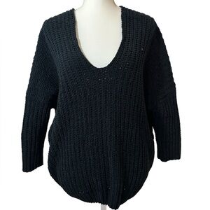 POL Scoop-Neck Chunky Knit Sweater.